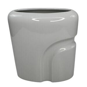 Hakusan Japan Pottery Vase White Ceramic MCM Modern Minimalist RARE